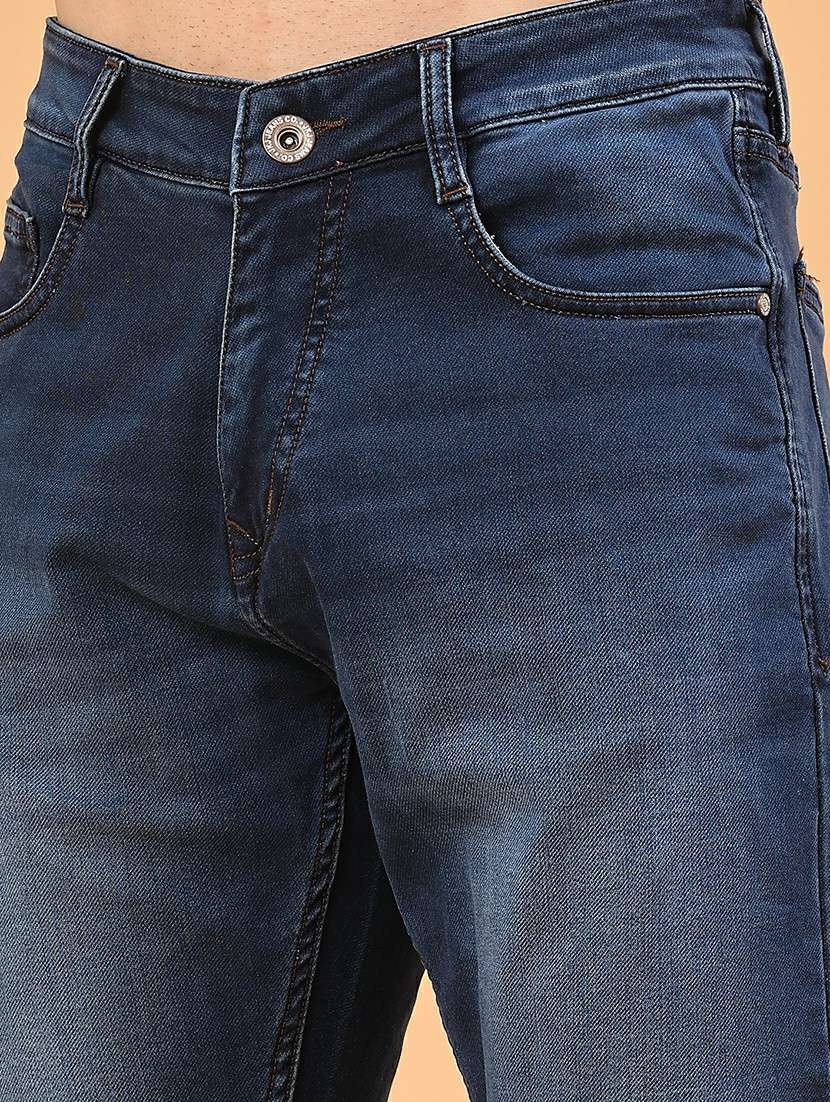 men washed mid rise full length slim fit jeans - 22356052 -  Standard Image - 1