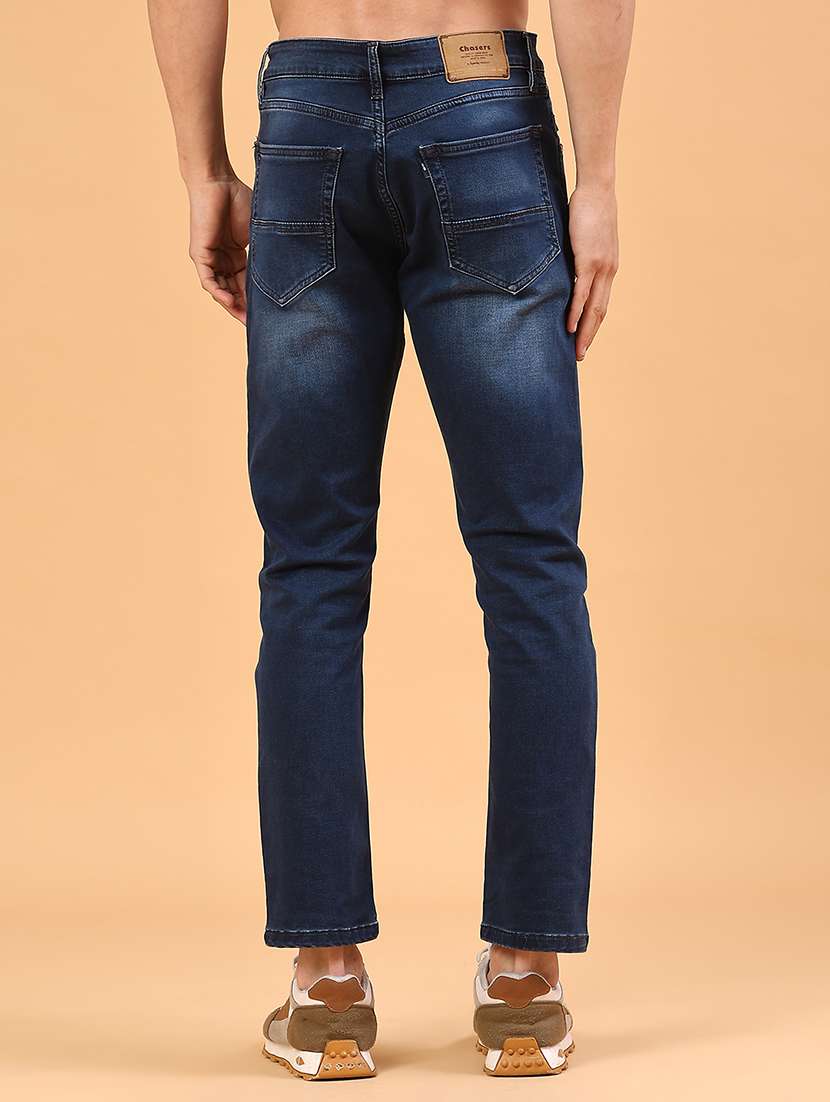 men washed mid rise full length slim fit jeans - 22356052 -  Standard Image - 4