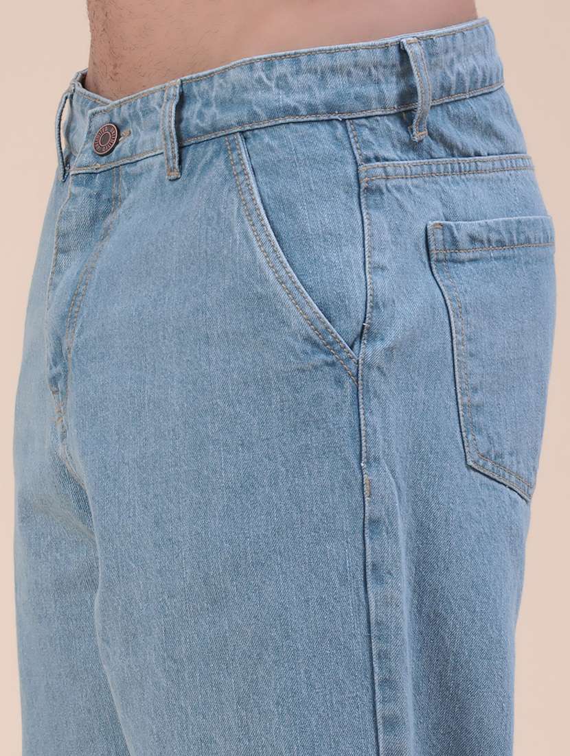 men plain mid rise full length relaxed fit jeans - 22356070 -  Standard Image - 1