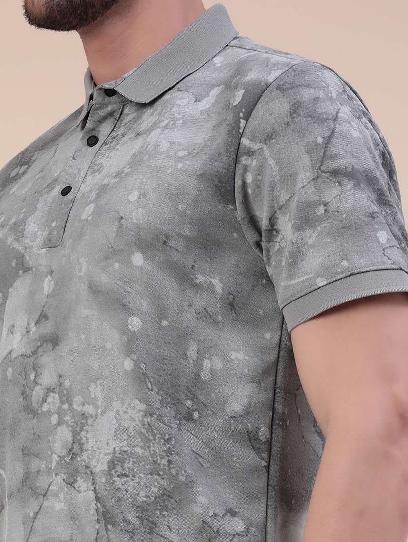 men printed short sleeve regular fit polo t-shirt - 22356153 -  Standard Image - 1