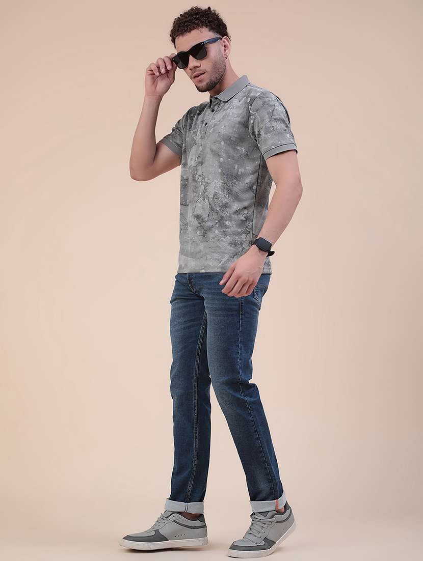 men printed short sleeve regular fit polo t-shirt - 22356153 -  Standard Image - 4