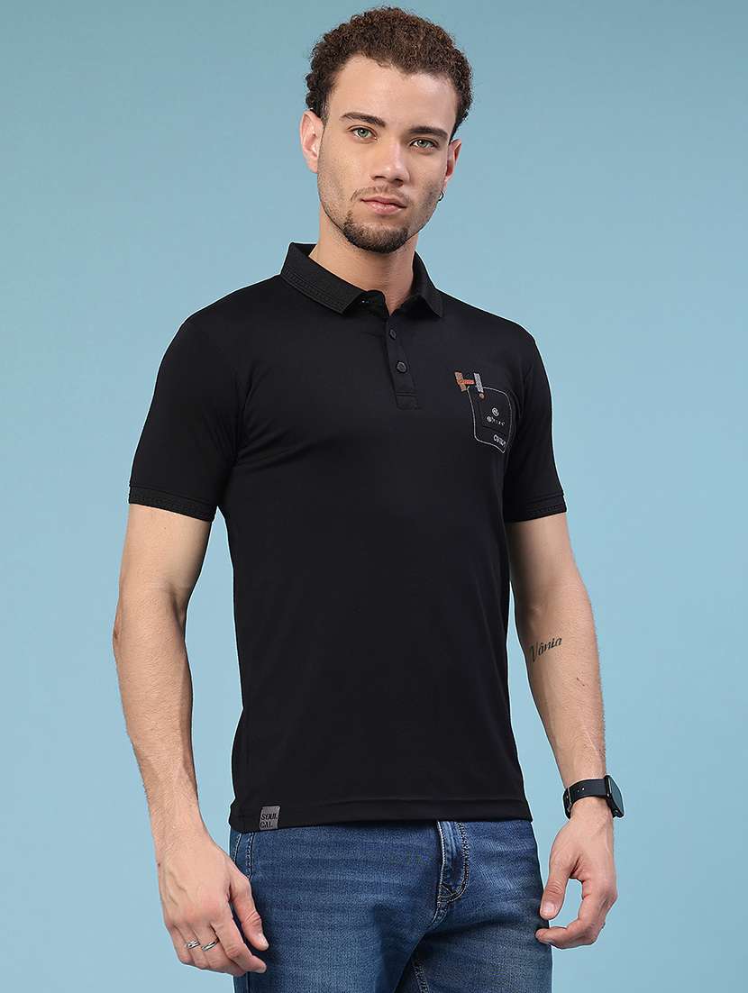men printed short sleeve slim fit polo t-shirt - 22356160 -  Standard Image - 1
