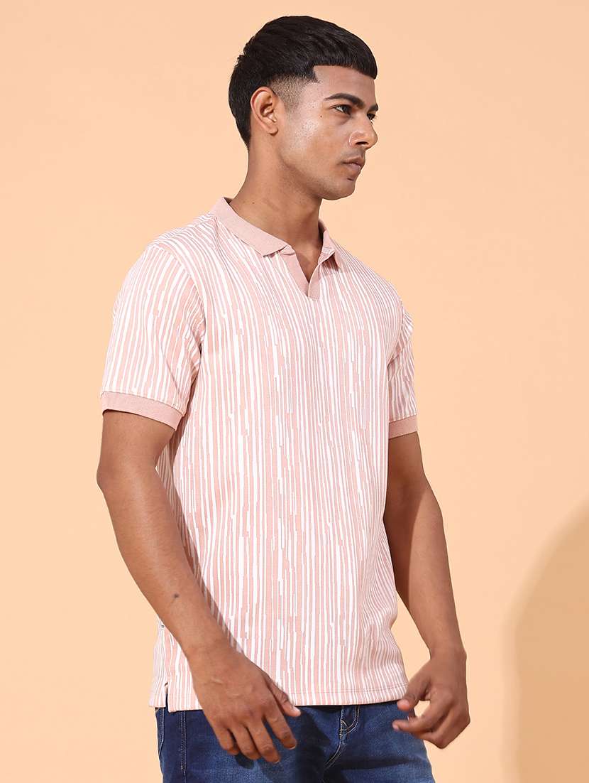 Men Printed Short Sleeve Regular Fit Polo T-shirt - 22356184 -  Standard Image - 1