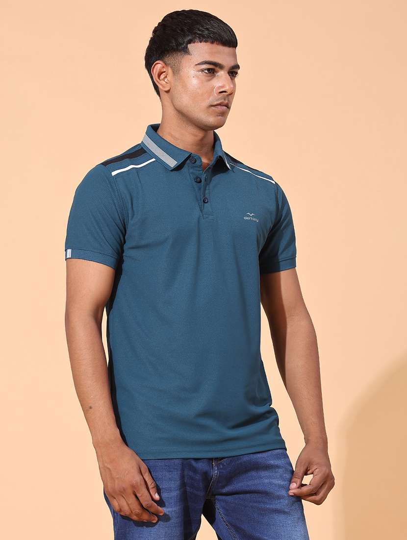 men solid short sleeve slim fit polo t-shirt - 22356201 -  Standard Image - 1