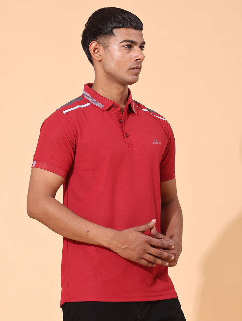 men solid short sleeve slim fit polo t-shirt - 22356204 -  Standard Image - 1