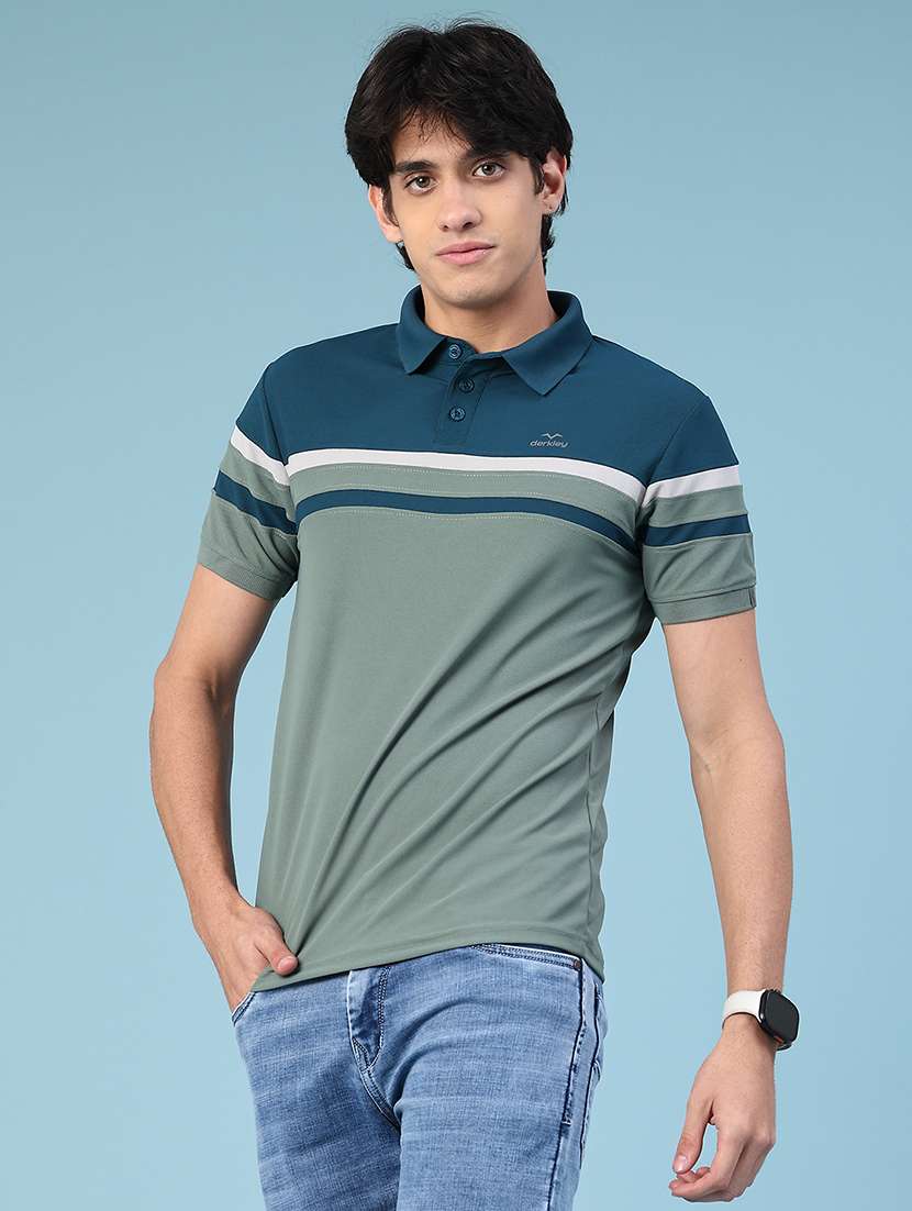 green cotton blend plain tshirt - 22356242 -  Standard Image - 1