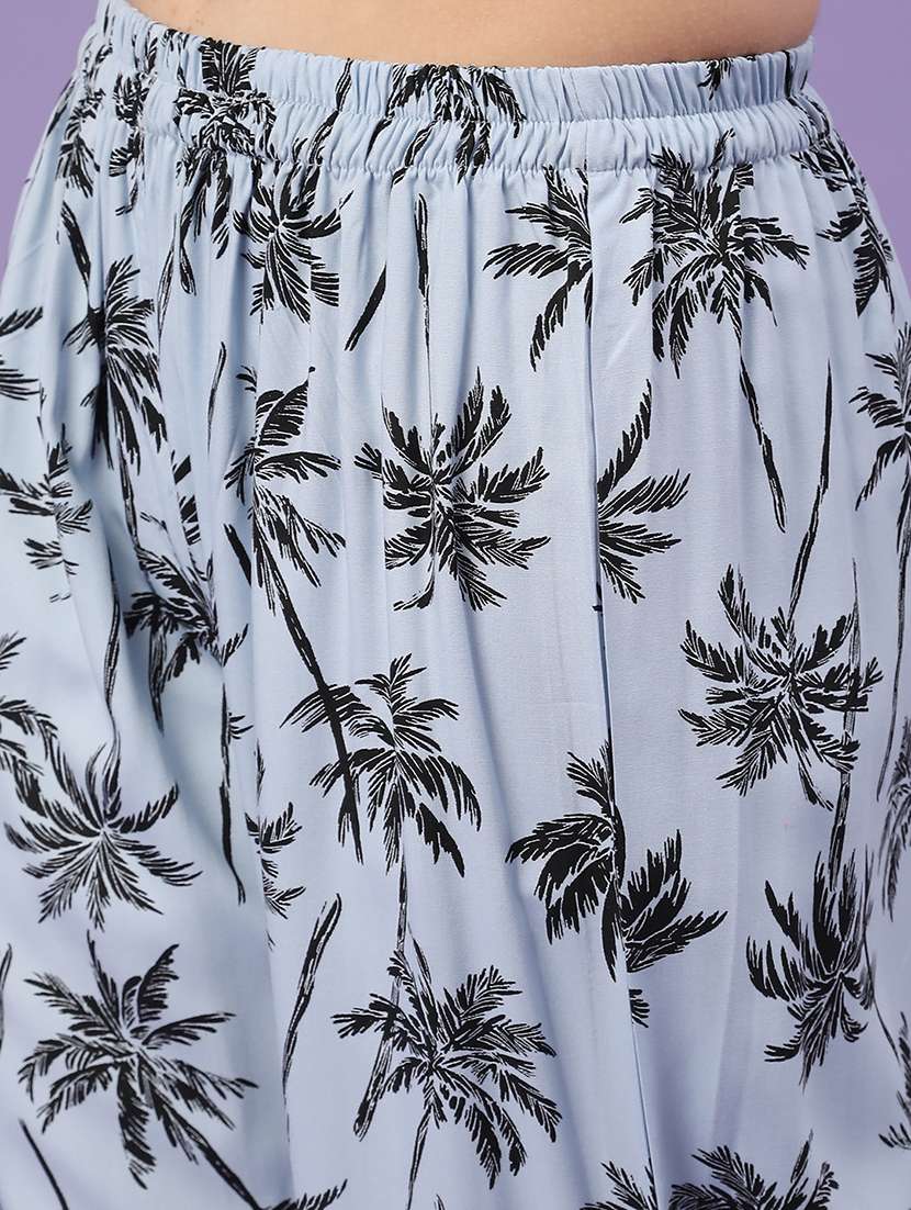 blue rayon top and trouser set coord - 22356294 -  Standard Image - 4