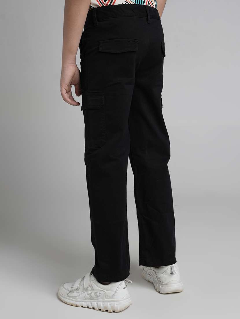 boys solid mid rise cargo - 22356426 -  Standard Image - 4