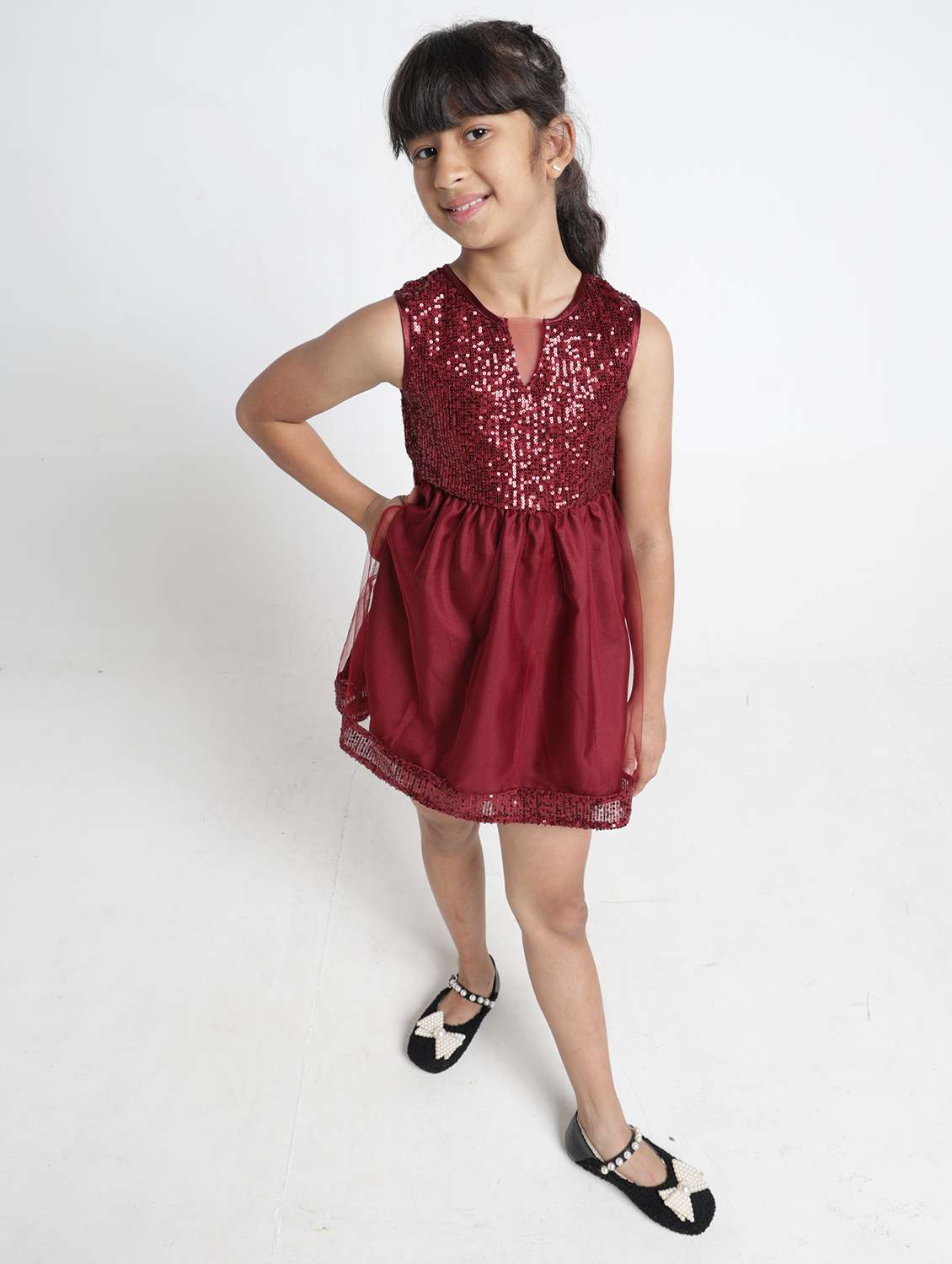 girls sequined sleeveless fit & flare dress - 22356440 -  Standard Image - 4