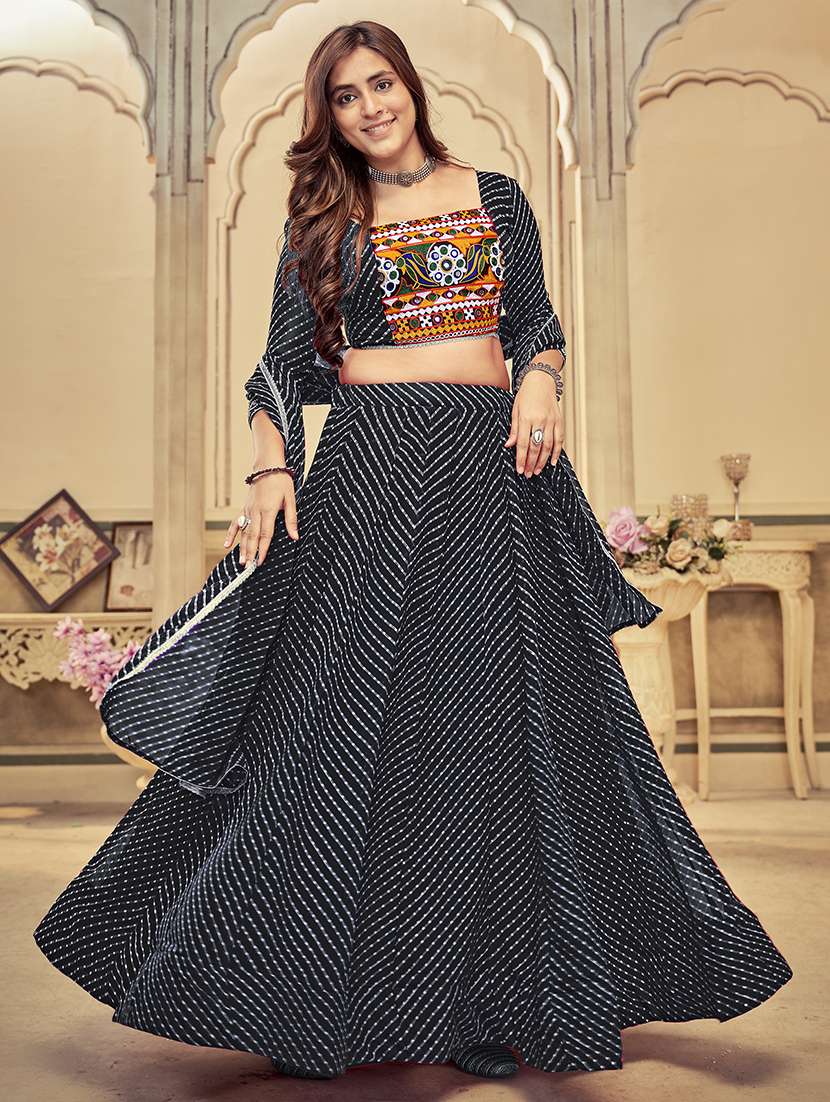 women printed flared stitched lehenga - 22356497 -  Standard Image - 1