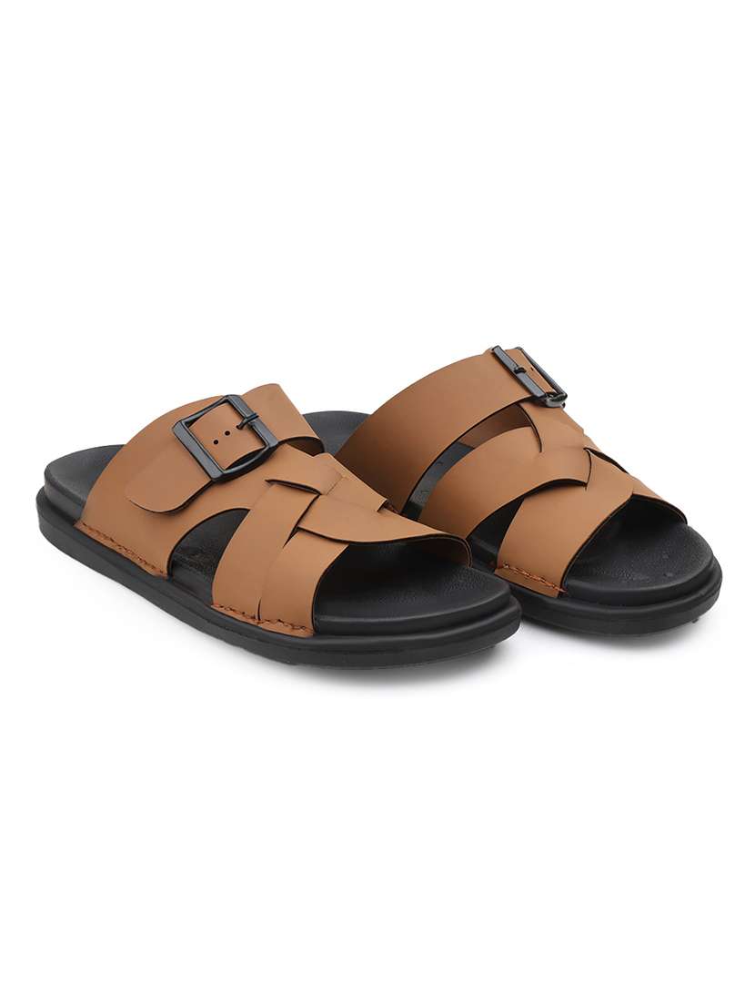 men solid slip on sandal - 22356557 -  Standard Image - 1