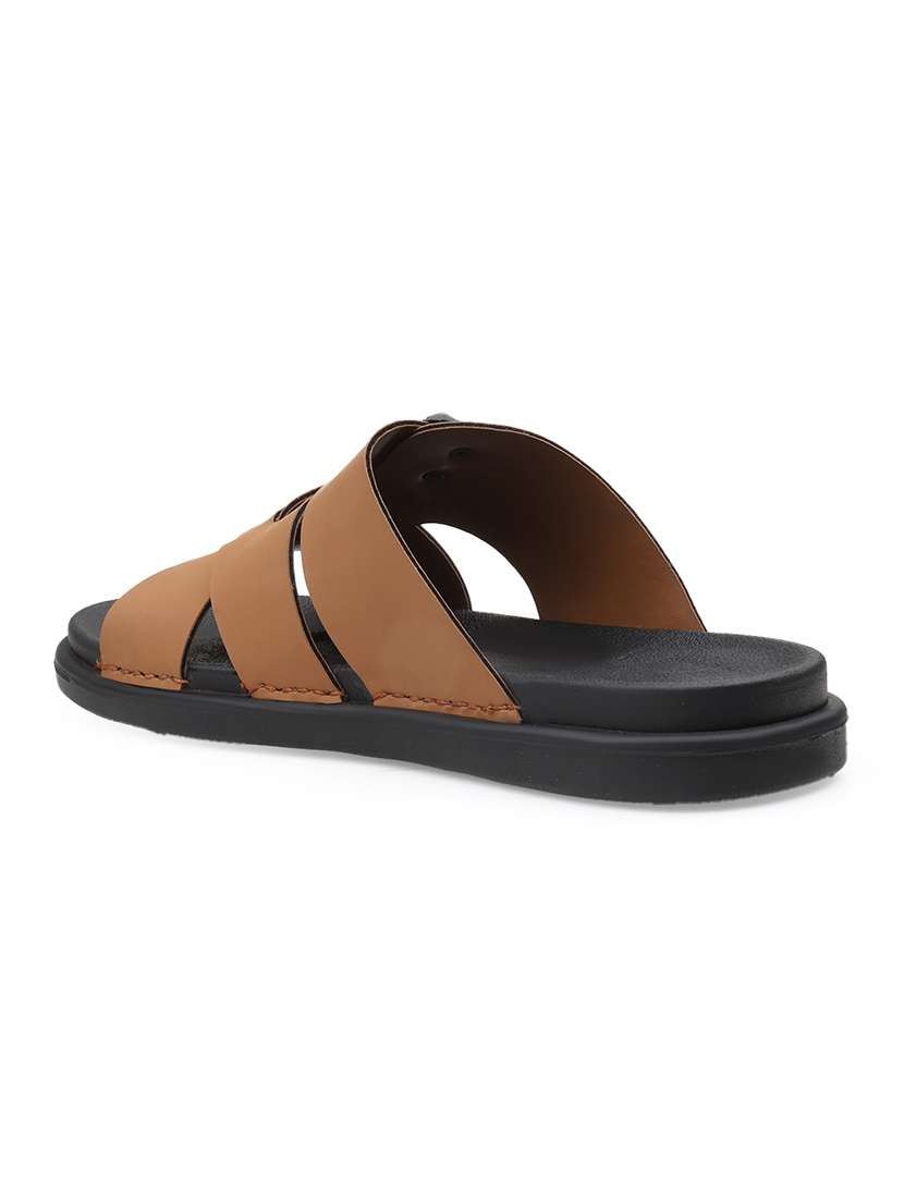 men solid slip on sandal - 22356557 -  Standard Image - 4