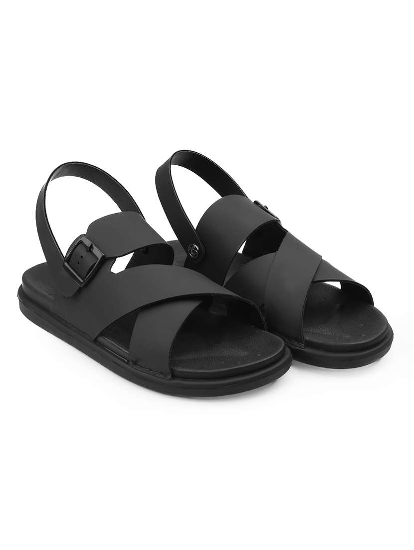 men solid back strap sandal - 22356560 -  Standard Image - 1