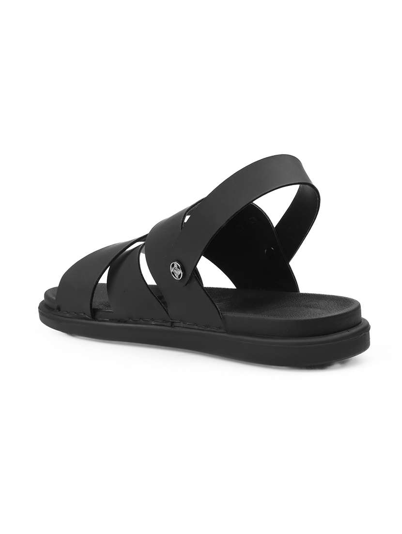 men solid back strap sandal - 22356560 -  Standard Image - 4