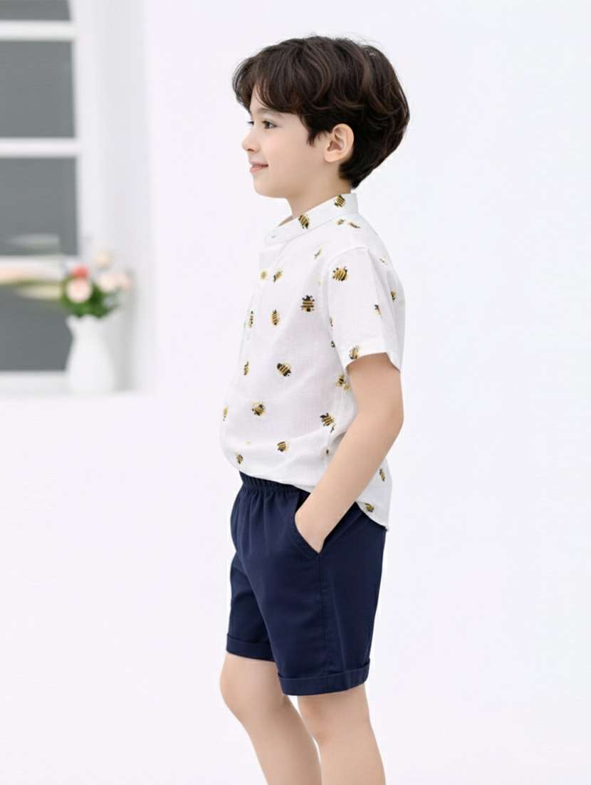 boys printed shirt and short set - 22356582 -  Standard Image - 1