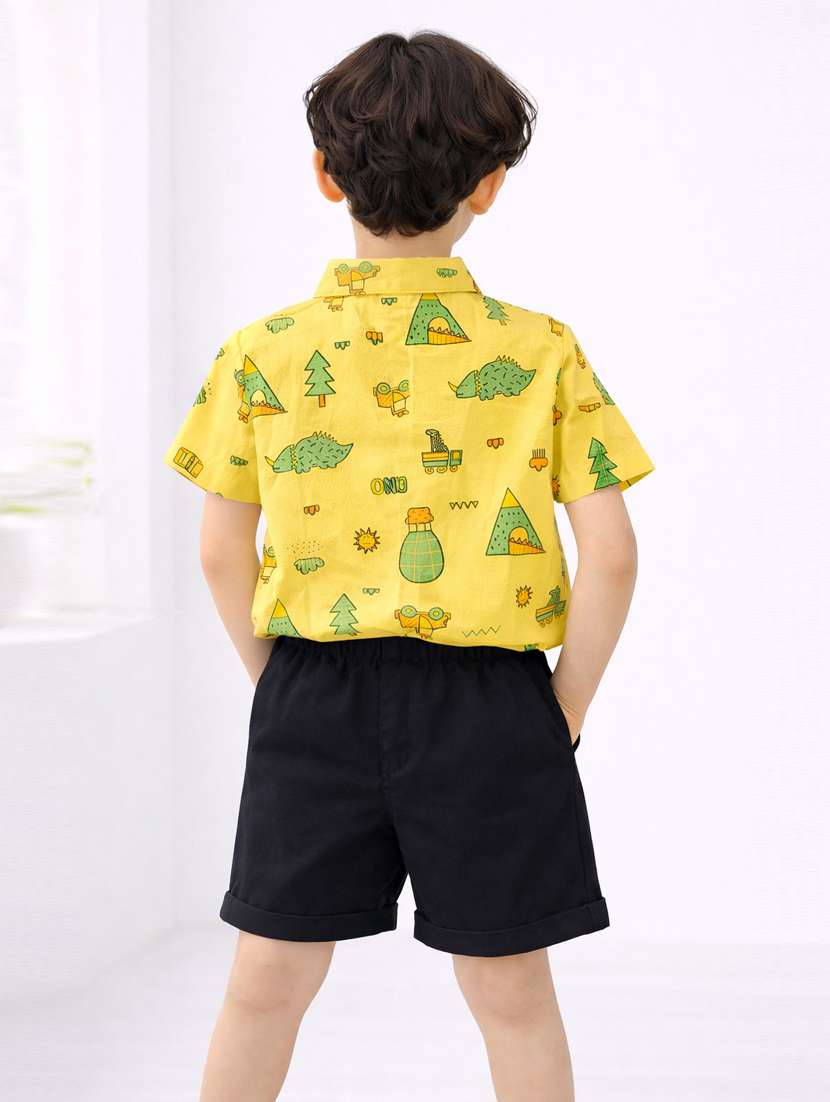 boys printed shirt and short set - 22356598 -  Standard Image - 1