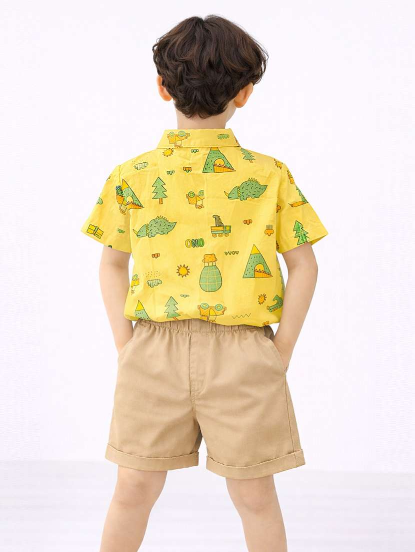 boys printed shirt and short set - 22356600 -  Standard Image - 1
