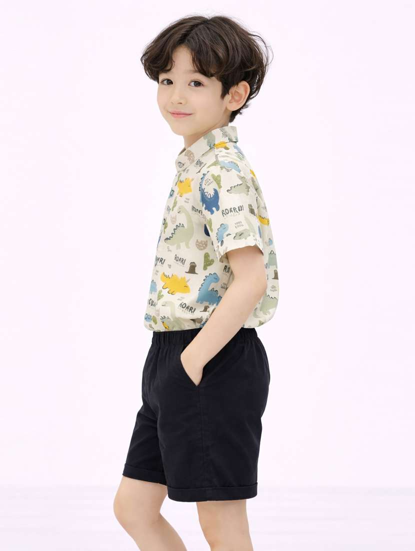 boys printed shirt and short set - 22356628 -  Standard Image - 1