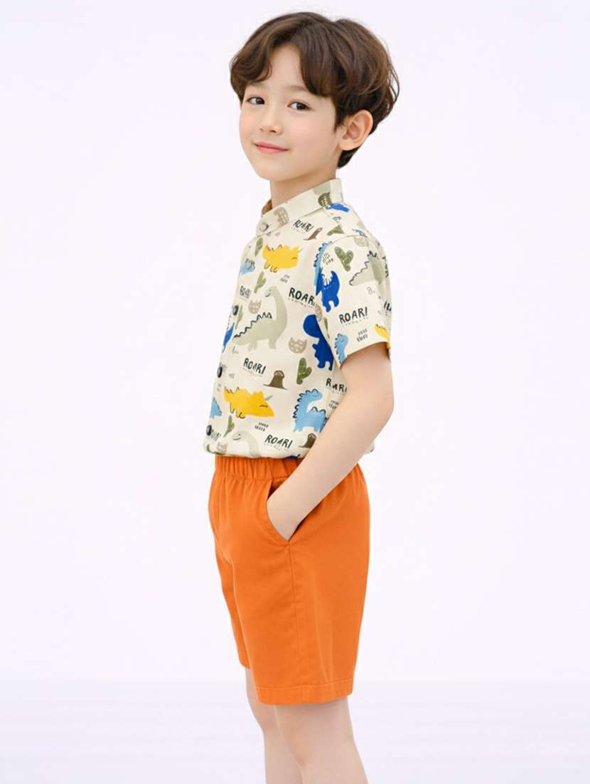 boys printed shirt and short set - 22356631 -  Standard Image - 1