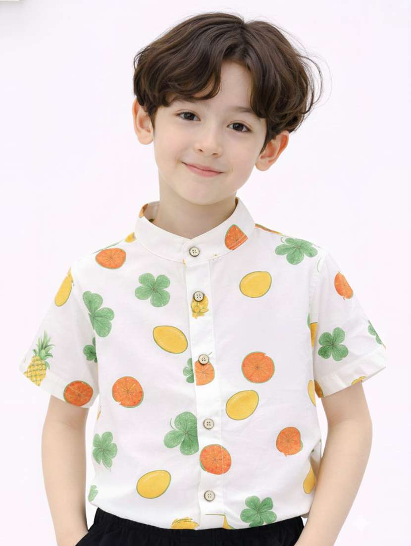 boys printed shirt and short set - 22356632 -  Standard Image - 1