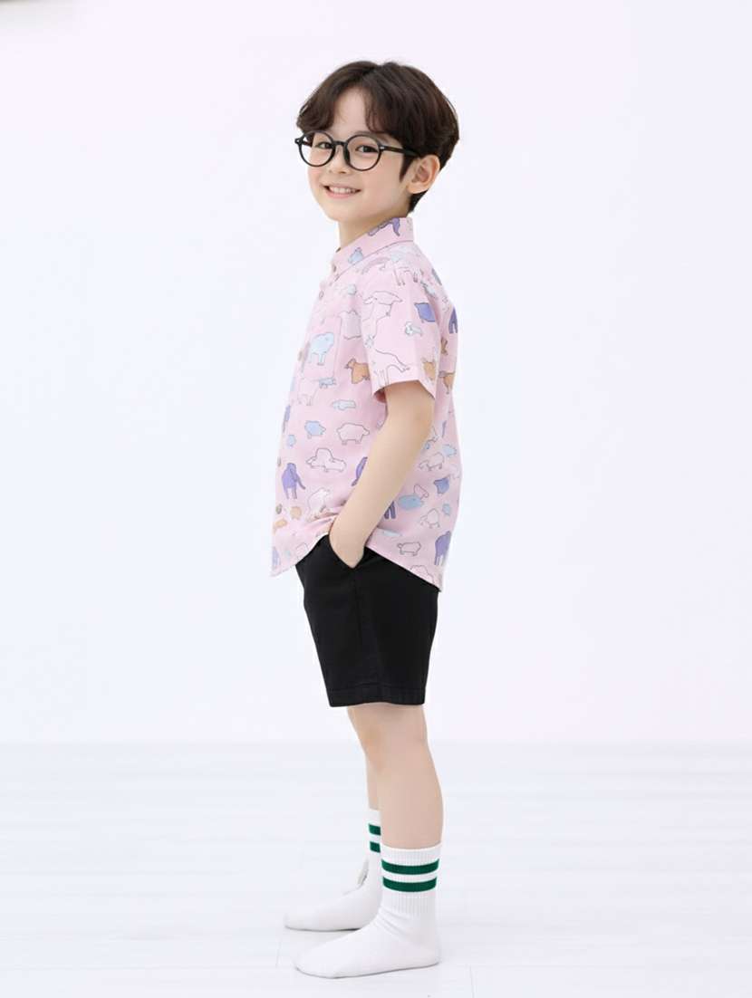Boys Printed Shirt And Short Set - 22356640 -  Standard Image - 1