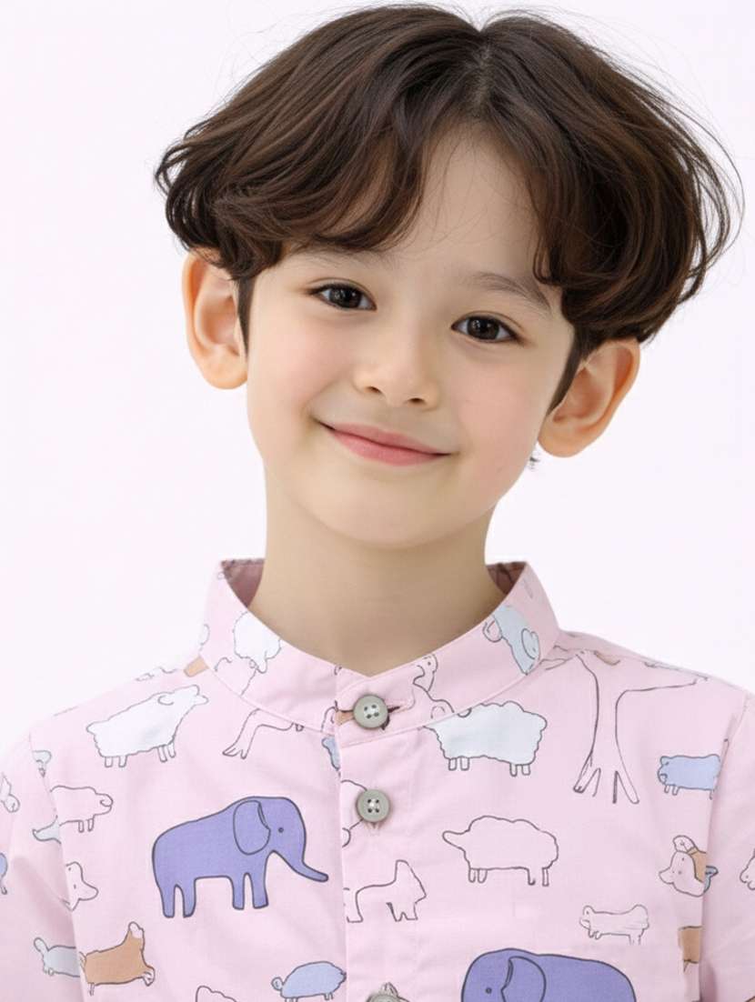 Boys Printed Shirt And Short Set - 22356642 -  Standard Image - 4