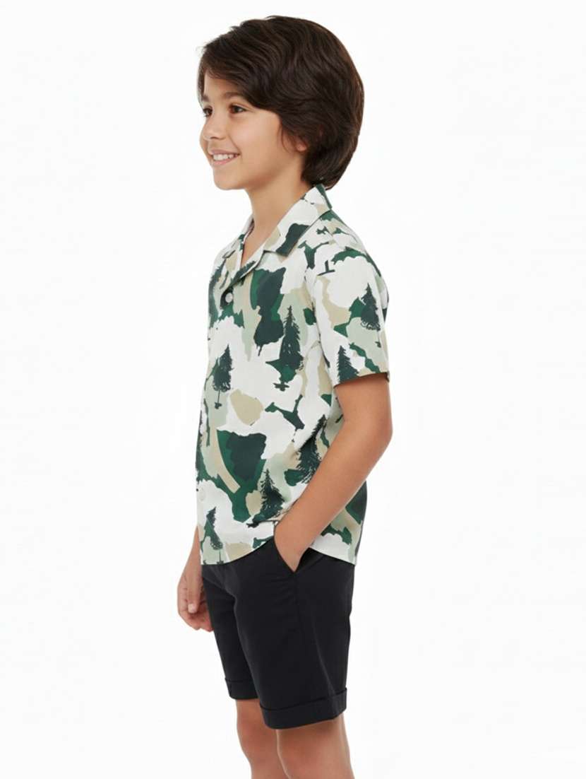 Boys Printed Shirt And Short Set - 22356648 -  Standard Image - 1