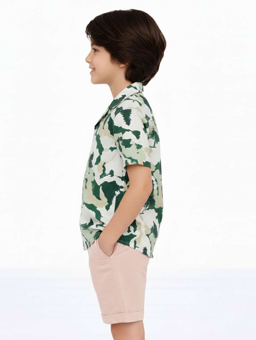 Boys Printed Shirt And Short Set - 22356650 -  Standard Image - 1