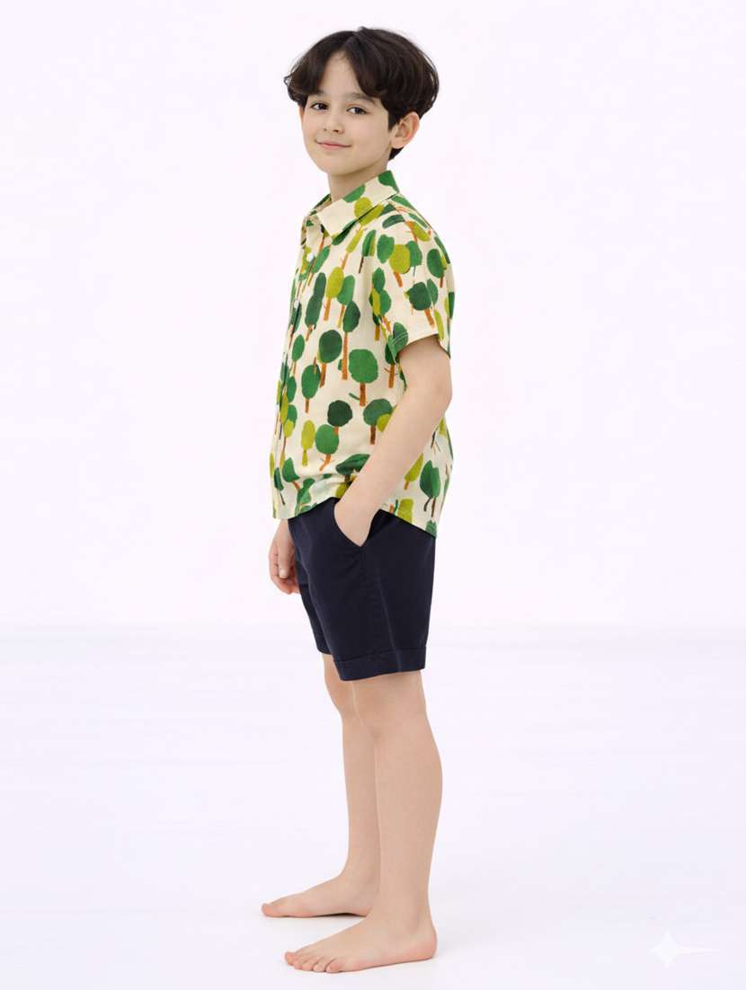 boys printed shirt and short set - 22356656 -  Standard Image - 1