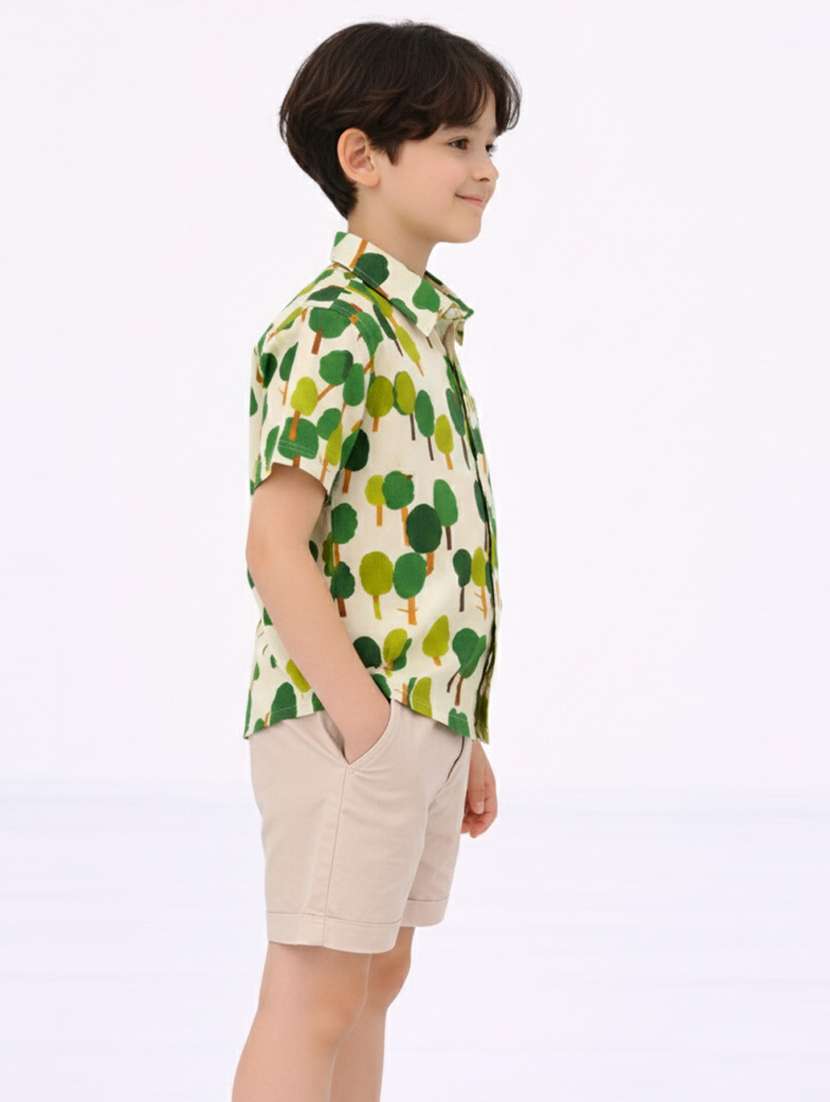 boys printed shirt and short set - 22356658 -  Standard Image - 1