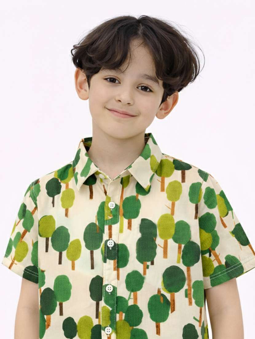 boys printed shirt and short set - 22356658 -  Standard Image - 4