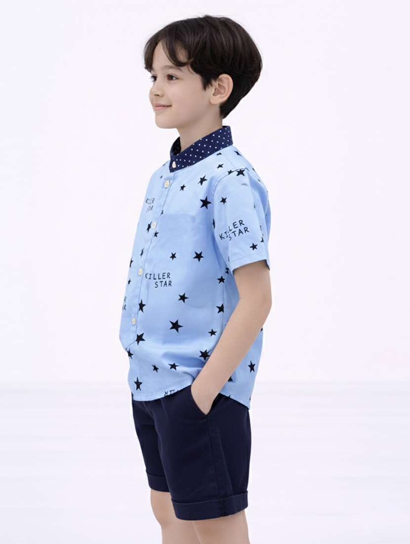 boys printed shirt and short set - 22356661 -  Standard Image - 1