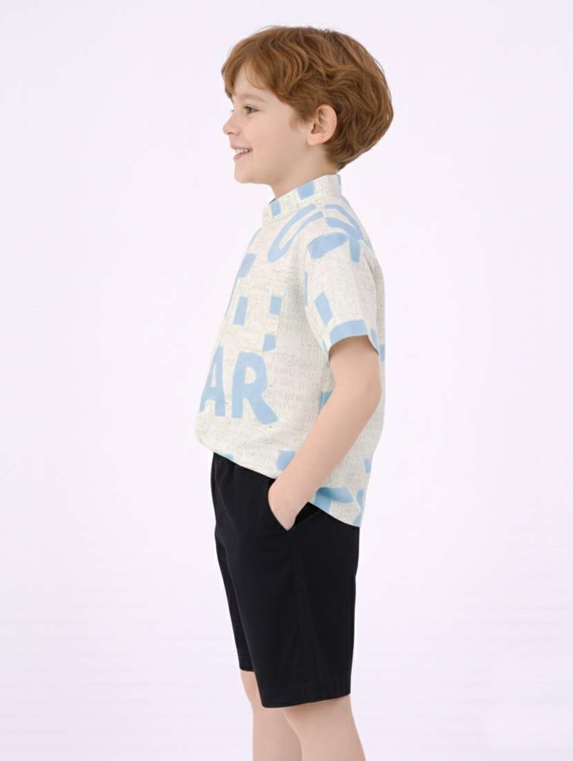 Boys Printed Shirt And Short Set - 22356681 -  Standard Image - 1