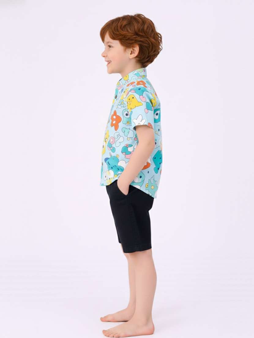 boys printed shirt and short set - 22356688 -  Standard Image - 1