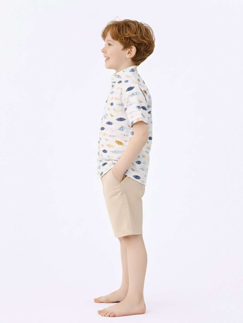 boys printed shirt and short set - 22356699 -  Standard Image - 1