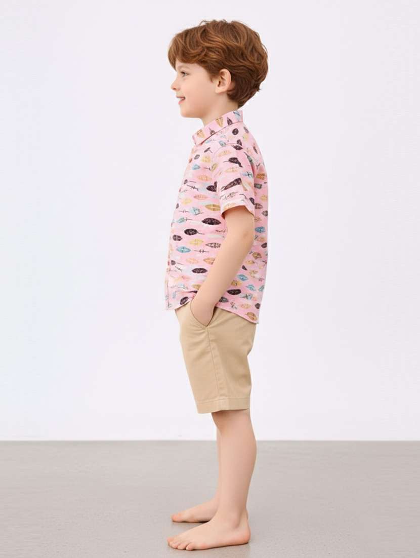 boys printed shirt and short set - 22356703 -  Standard Image - 1