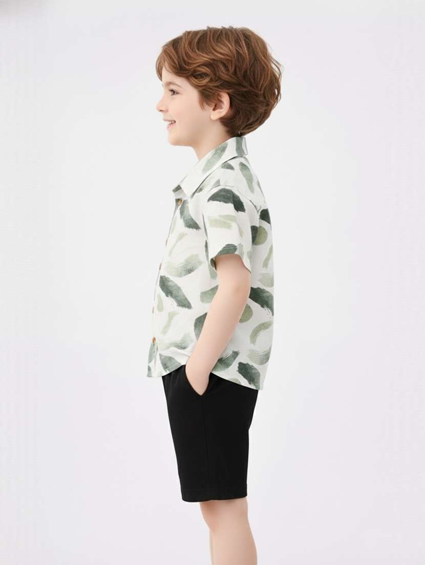boys printed shirt and short set - 22356710 -  Standard Image - 1