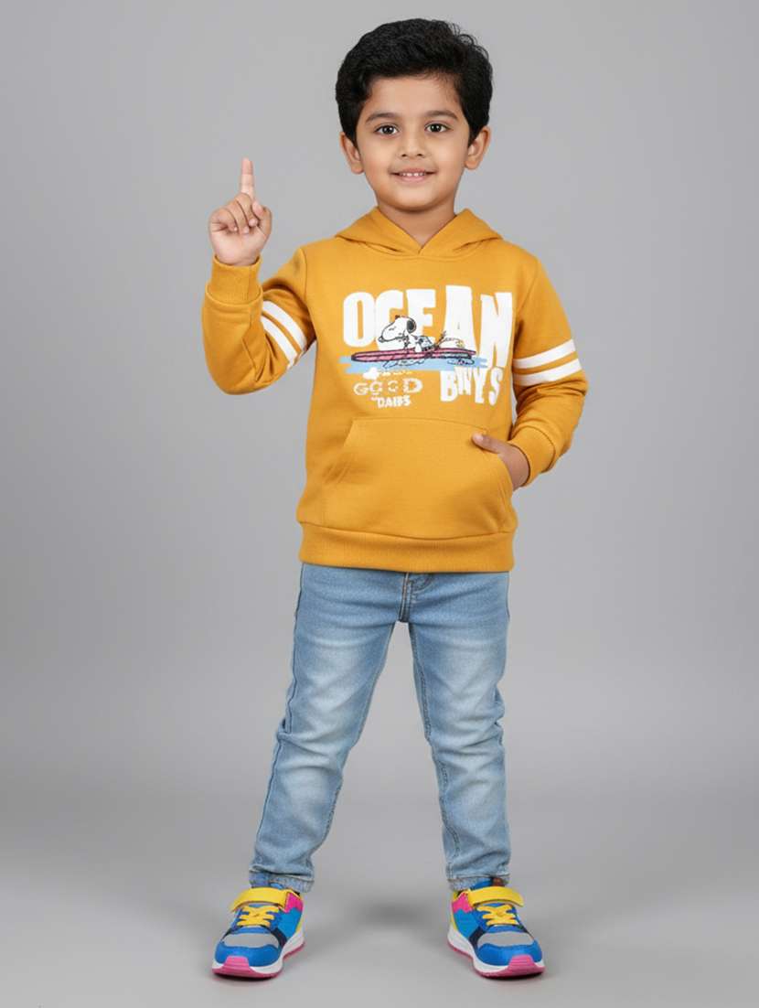 kids printed long sleeve hooded sweatshirt - 22356874 -  Standard Image - 1