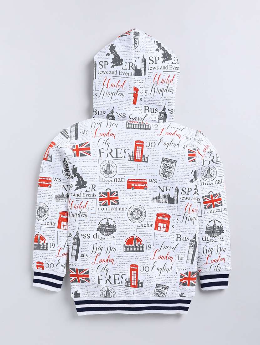 kids printed long sleeve hooded jacket  - 22356896 -  Standard Image - 1