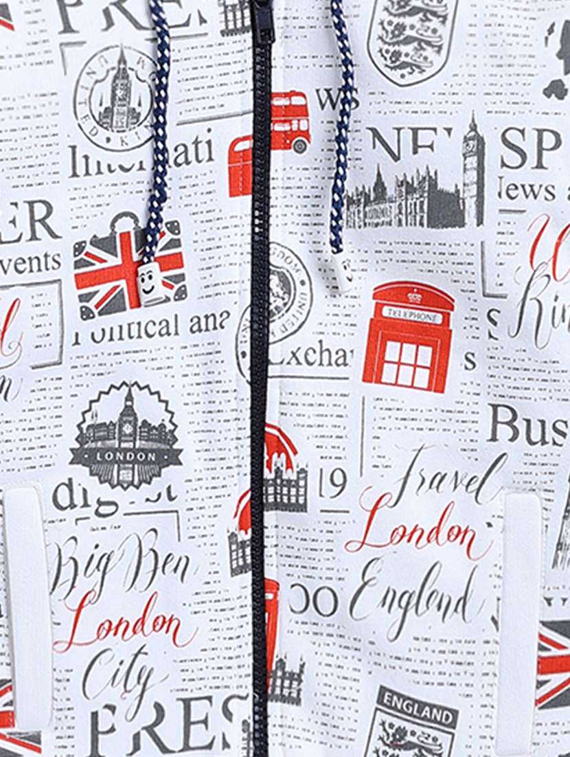 kids printed long sleeve hooded jacket  - 22356896 -  Standard Image - 4