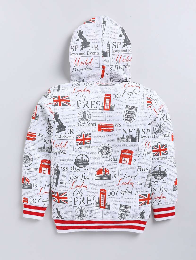 kids printed long sleeve hooded jacket  - 22356897 -  Standard Image - 1