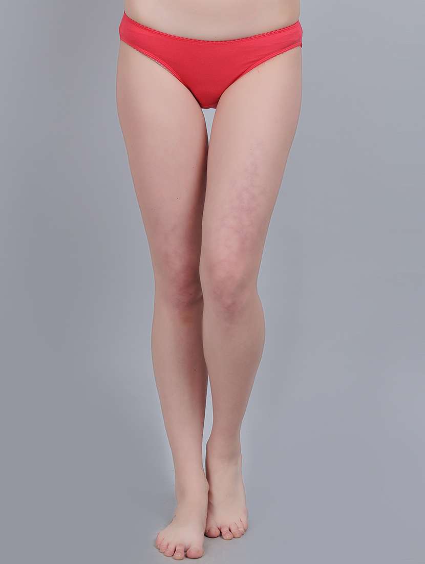 women pack of 4 solid mid rise panty - 22357000 -  Standard Image - 4