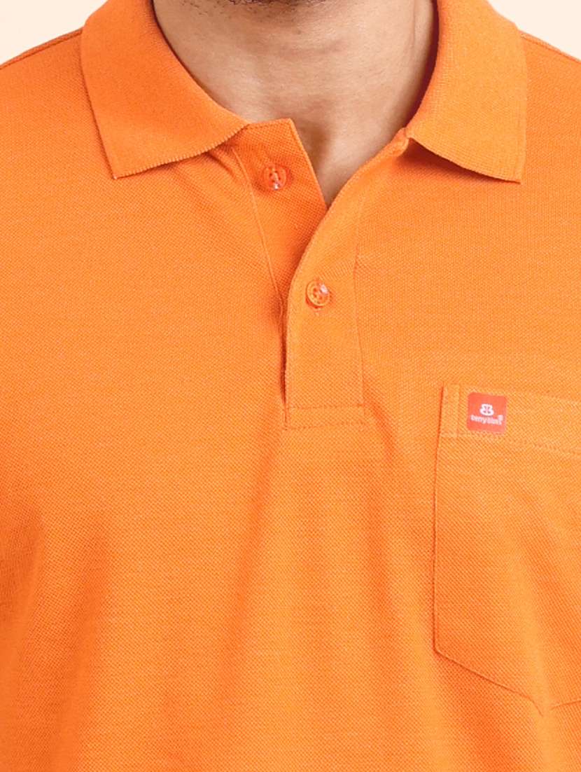 men solid short sleeve polo t-shirt - 22357010 -  Standard Image - 4