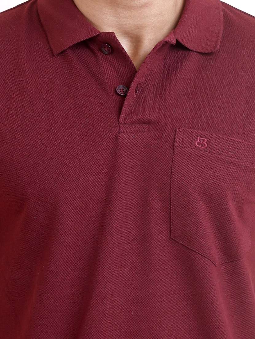 men solid short sleeve polo t-shirt - 22357015 -  Standard Image - 4