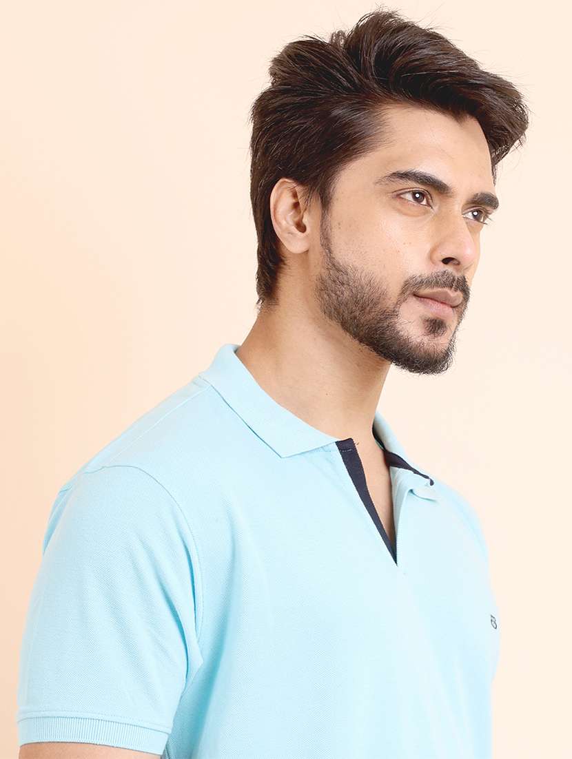 men solid short sleeve polo t-shirt - 22357027 -  Standard Image - 1