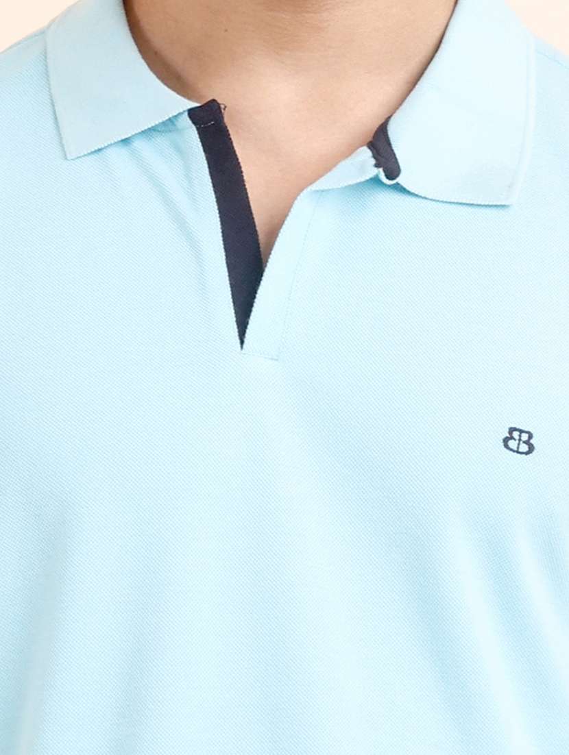 men solid short sleeve polo t-shirt - 22357027 -  Standard Image - 4