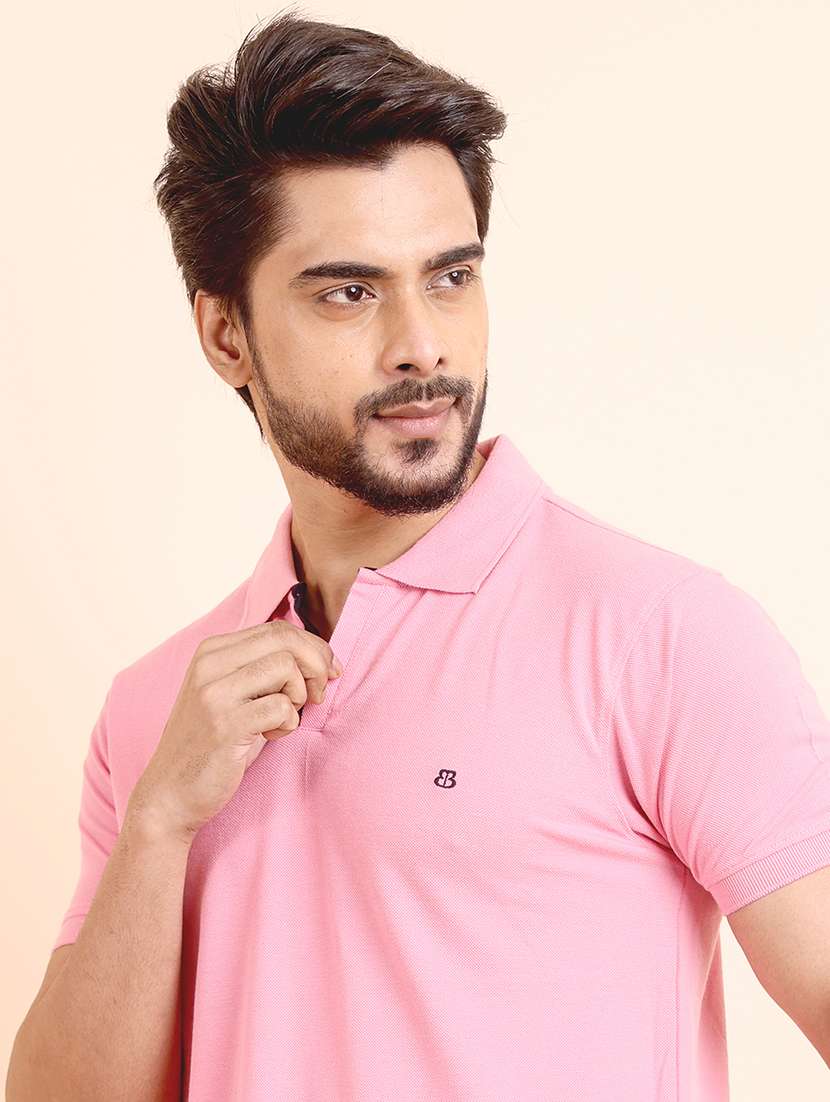 men solid short sleeve polo t-shirt - 22357028 -  Standard Image - 1