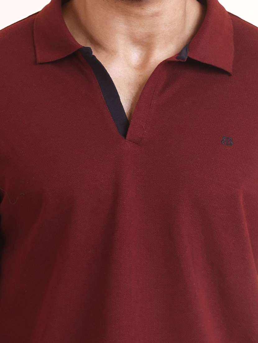 men solid short sleeve polo t-shirt - 22357029 -  Standard Image - 4