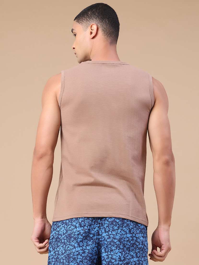 men solid sleeveless vest - 22357101 -  Standard Image - 4