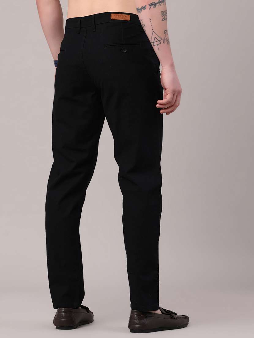men solid mid rise chinos casual trouser - 22357155 -  Standard Image - 4